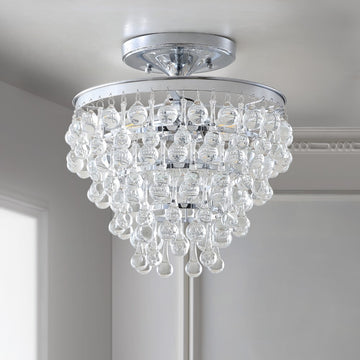 Toronto Metal/Crystal LED Flush Mount - JONATHAN Y